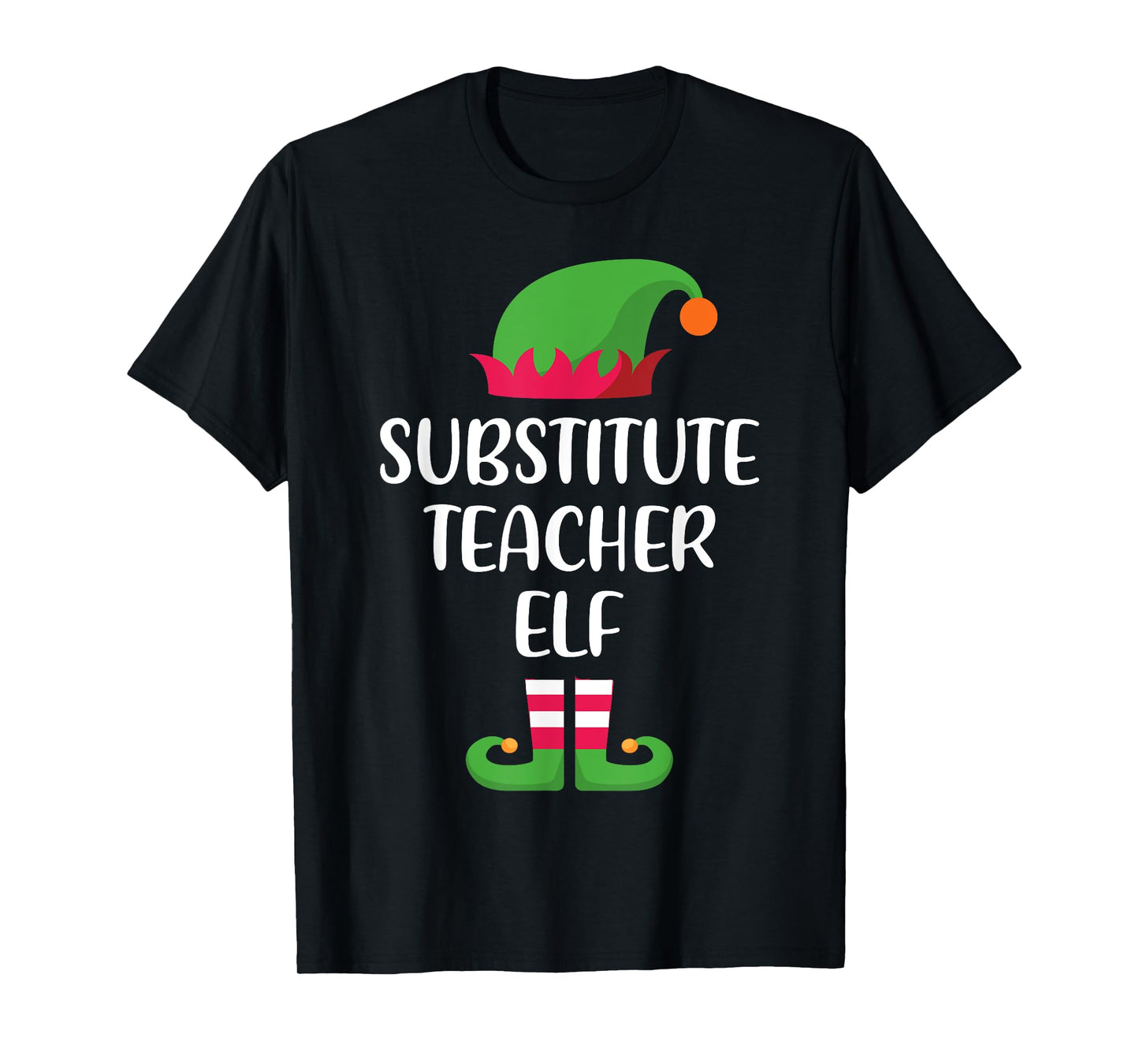 Substitute Teacher Elf Christmas Family Matching group T-Shirt