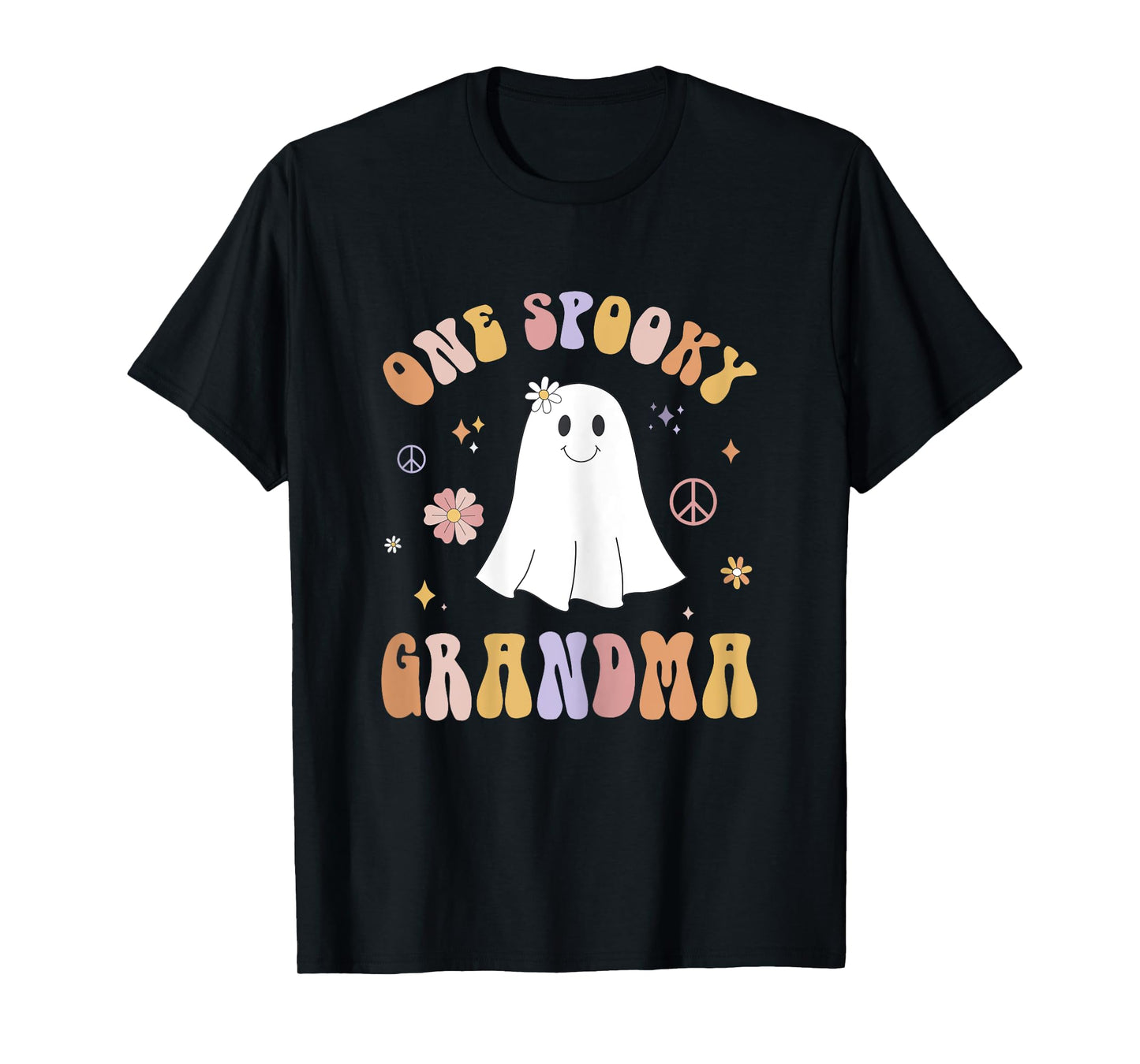 One Spooky Grandma First Birthday Retro Halloween Ghost Boo T-Shirt