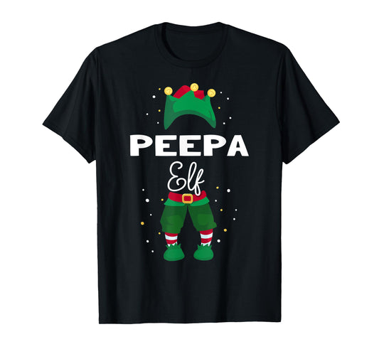 Funny Christmas Tree Lights Ugly Sweater PEEPA Elf T-Shirt