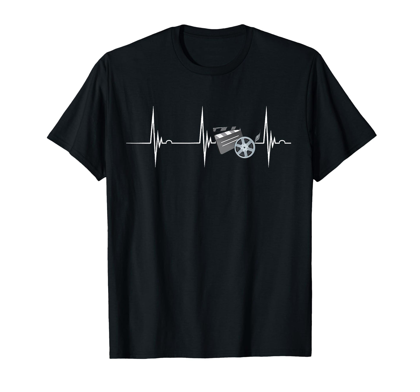 Cameraman Director's Flap Heartbeat ECG Pulse Filmmaker T-Shirt