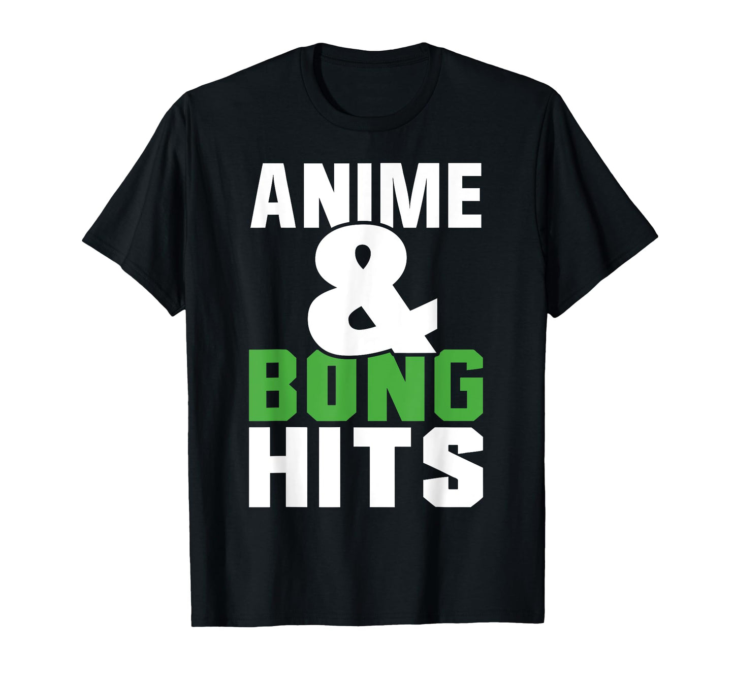 Anime And Bong Hits - Kuwaii Art Asian Animation Style Weed T-Shirt