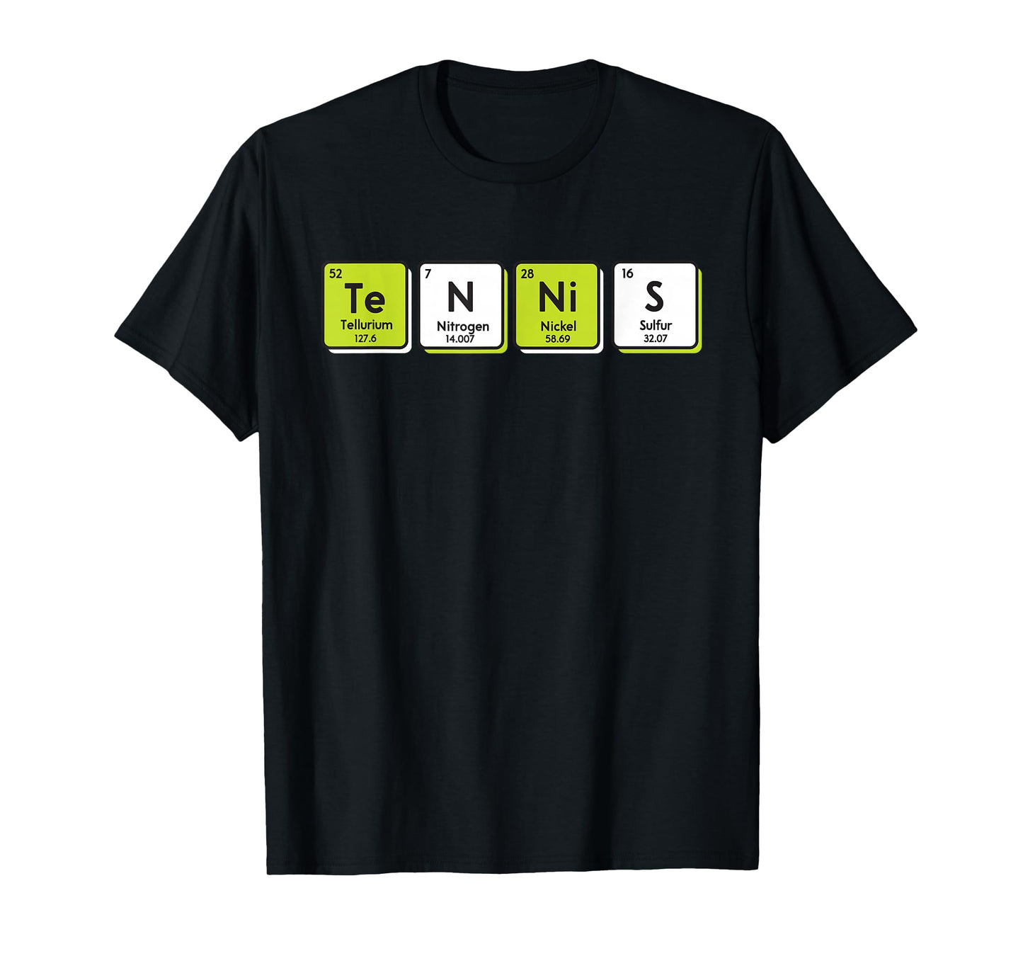 Tennis Periodic Table Elements Sport Funny Player Coach Gift T-Shirt