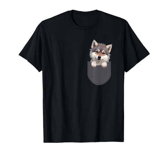 Wolf In Pocket - Wildlife Animal Lover T-Shirt