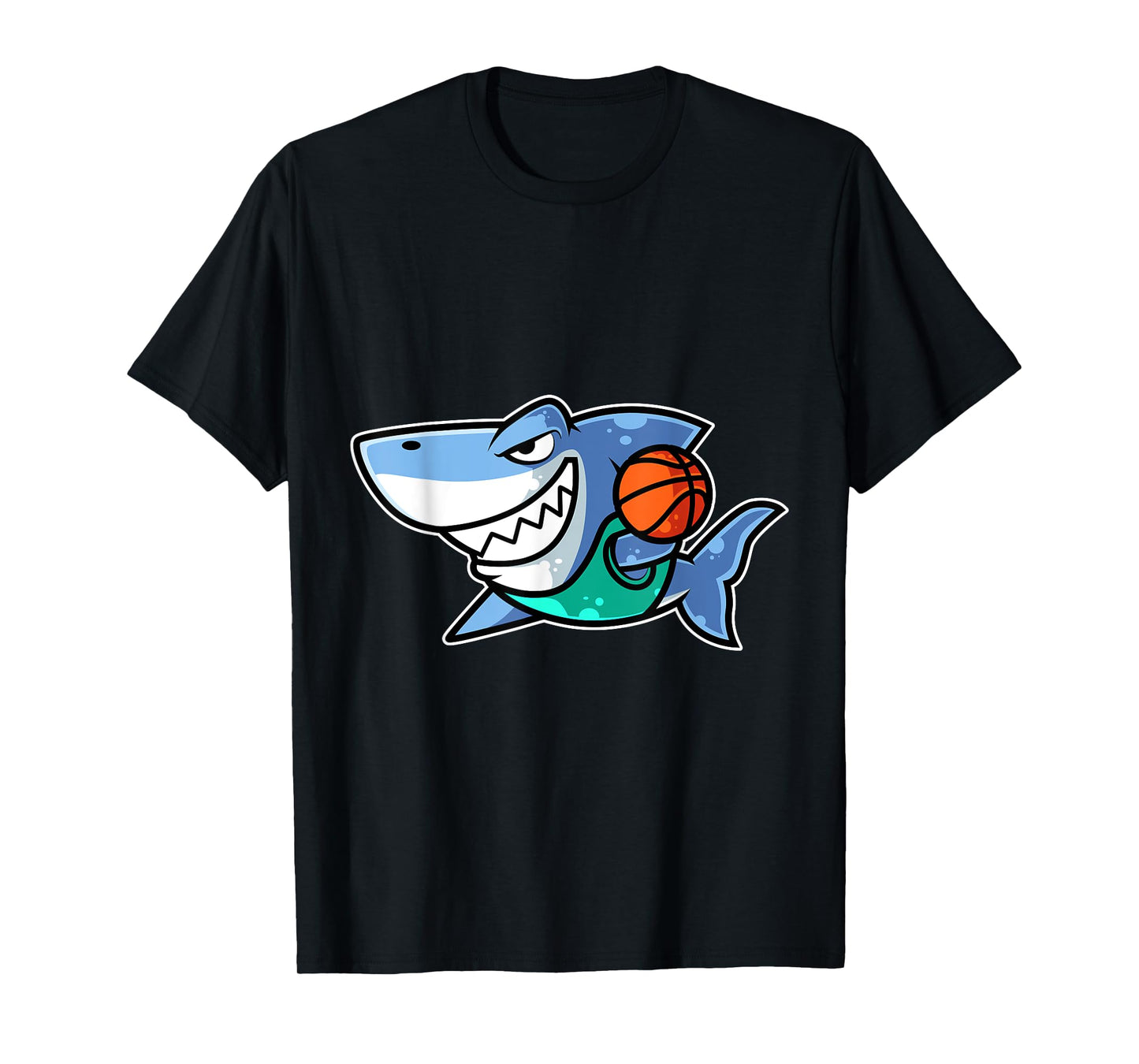 Shark Basketball Game Day Funny Team Sports B-ball T-Shirt