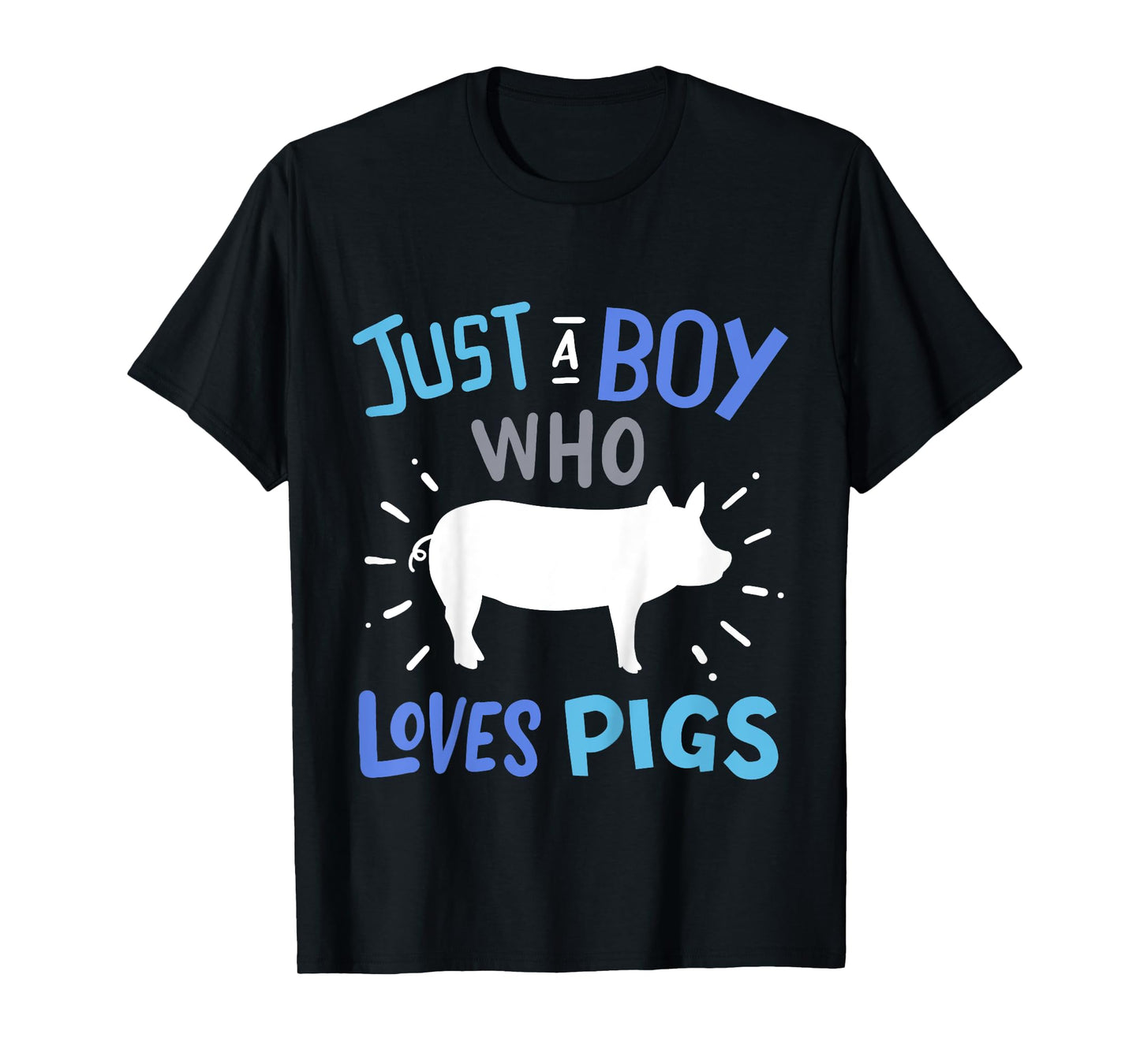 Kids Pig Just A Boy Who Loves Pigs Gift for Pig Lovers T-Shirt