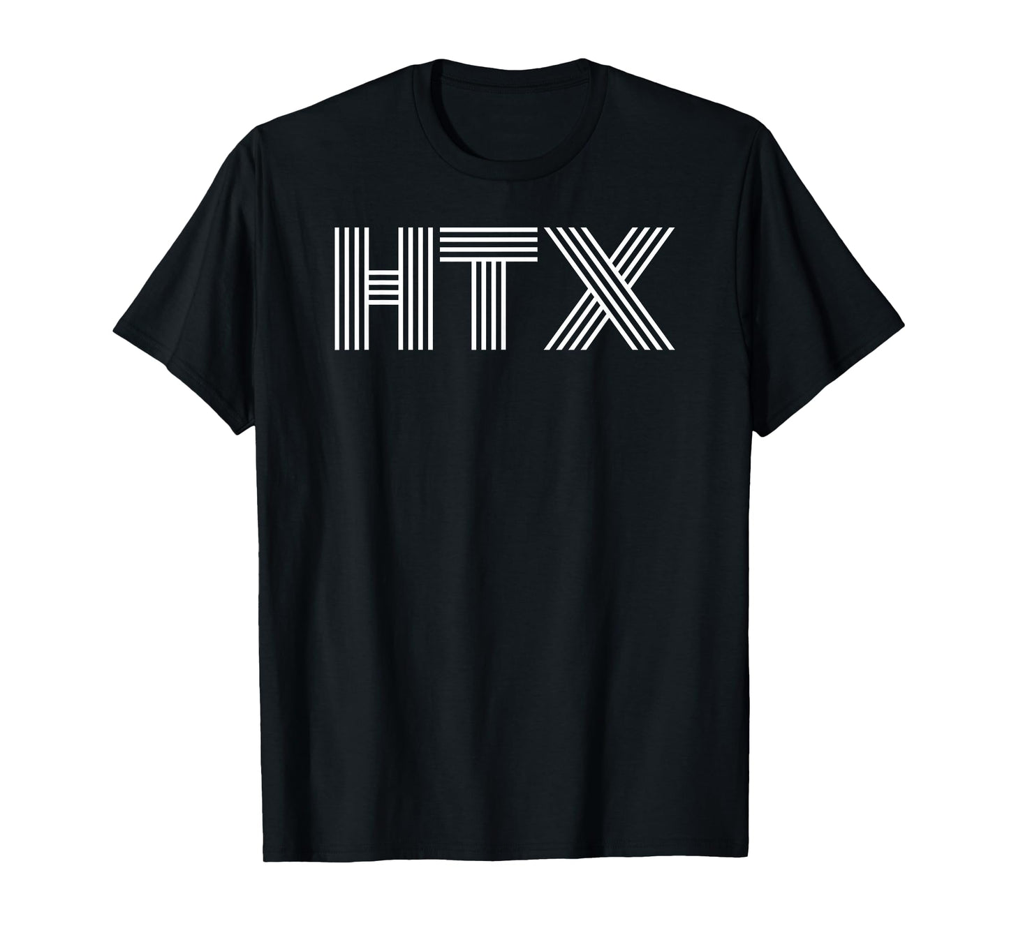 HTX Houston TX Retro Linear Design T-Shirt
