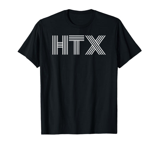 HTX Houston TX Retro Linear Design T-Shirt