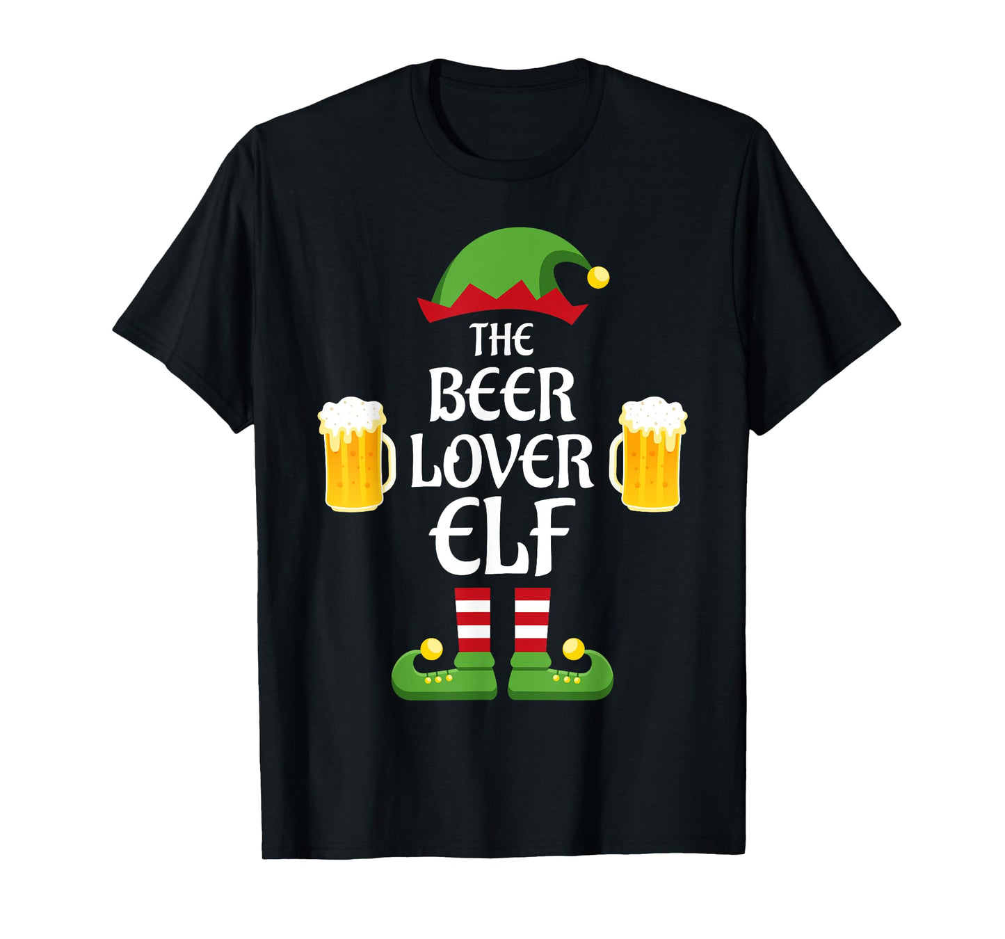 Beer Lover Elf Family Matching Group Christmas T-Shirt