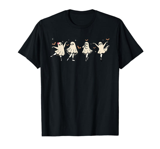 Ballet Ghost Ballet Dancer Spooky Dance Teacher Halloween T-Shirt