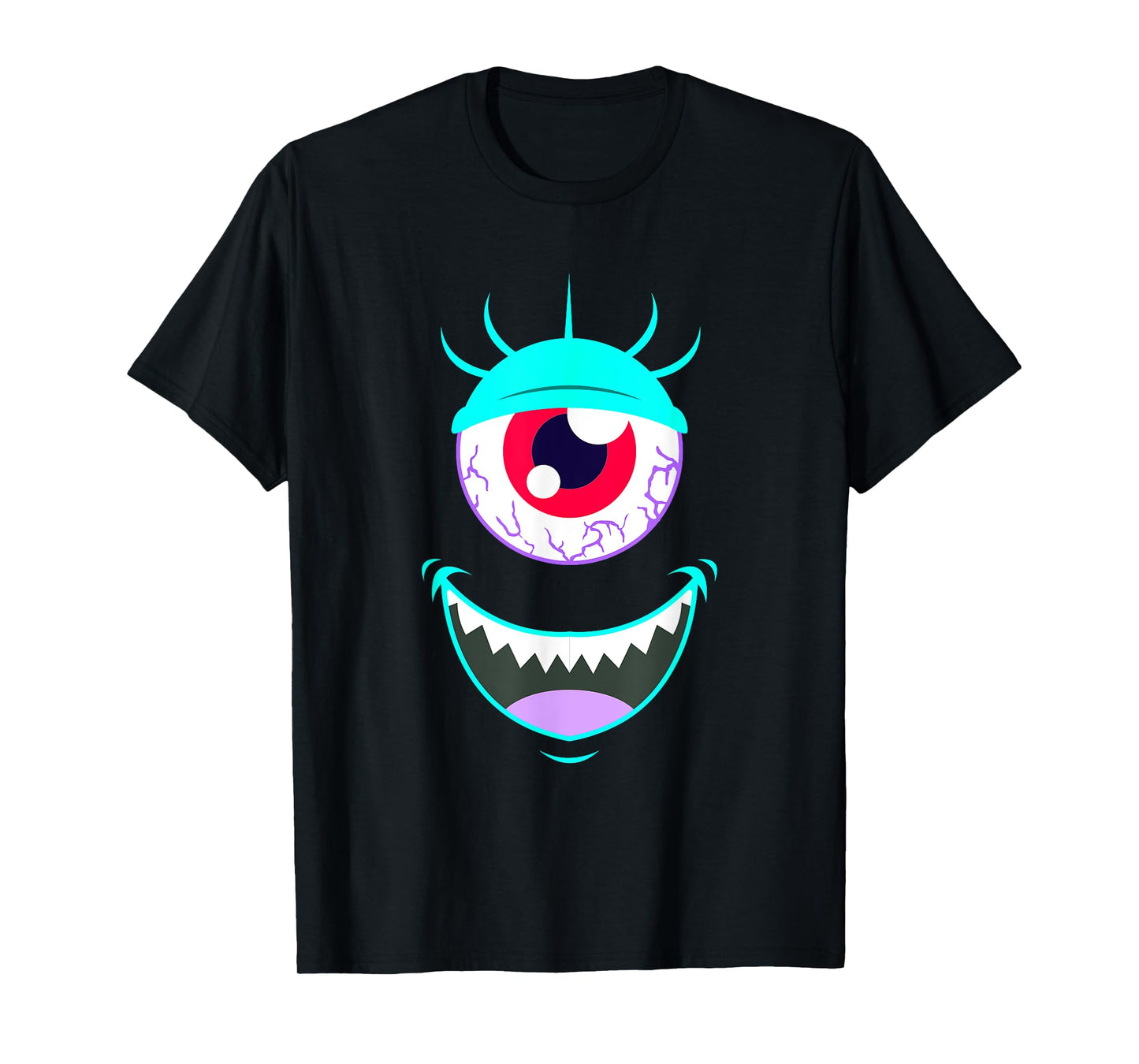 Funny Scary Monster Eyeball Face Halloween T-Shirt