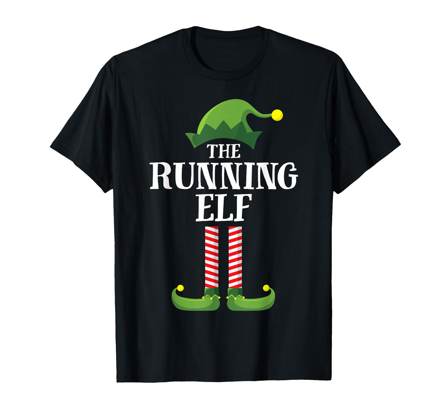 Running Elf Matching Family Group Christmas Party Pyjamas T-Shirt
