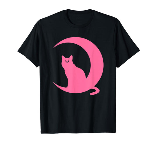 Crescent Moon Planet Sailor Astronomy Mom Anime Cat Lover T-Shirt
