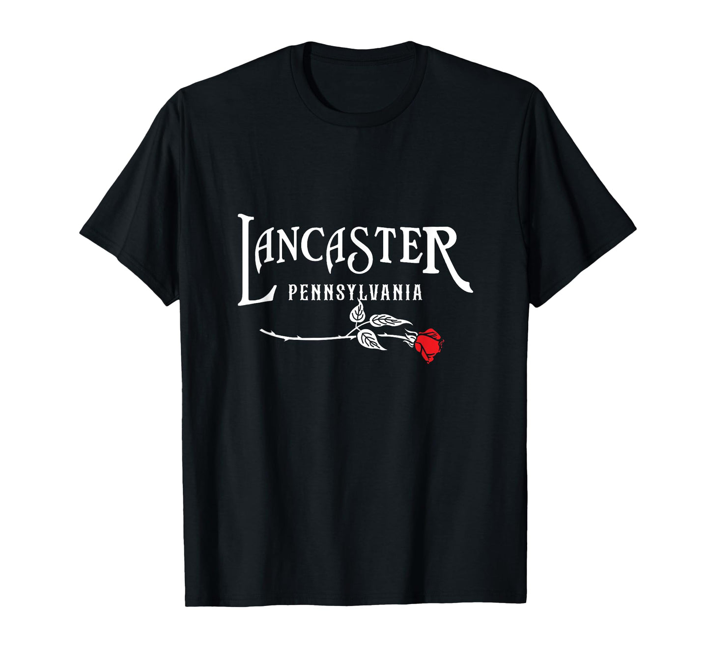 Vintage Lancaster Pennsylvania With A Red Rose PA Hometown T-Shirt