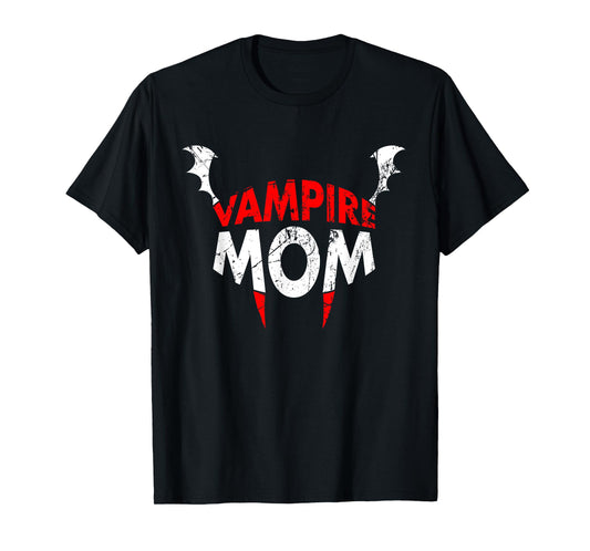 Womens Funny Vampire Mom Halloween Party Costume T-Shirt