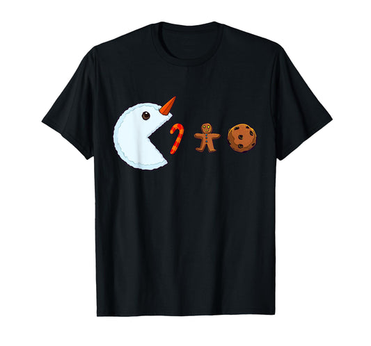 Christmas Gamer Video Game Snowman Candy Cane Boys Kids T-Shirt