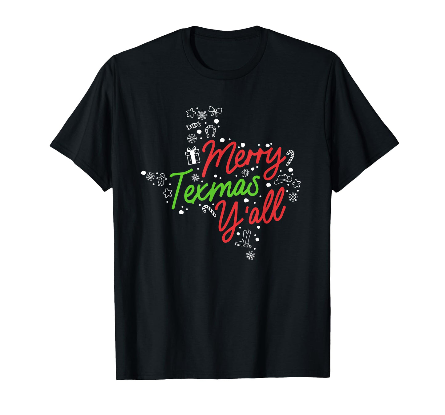 Merry Texmas Y'all Cute Southern Christmas Texas Holidays T-Shirt