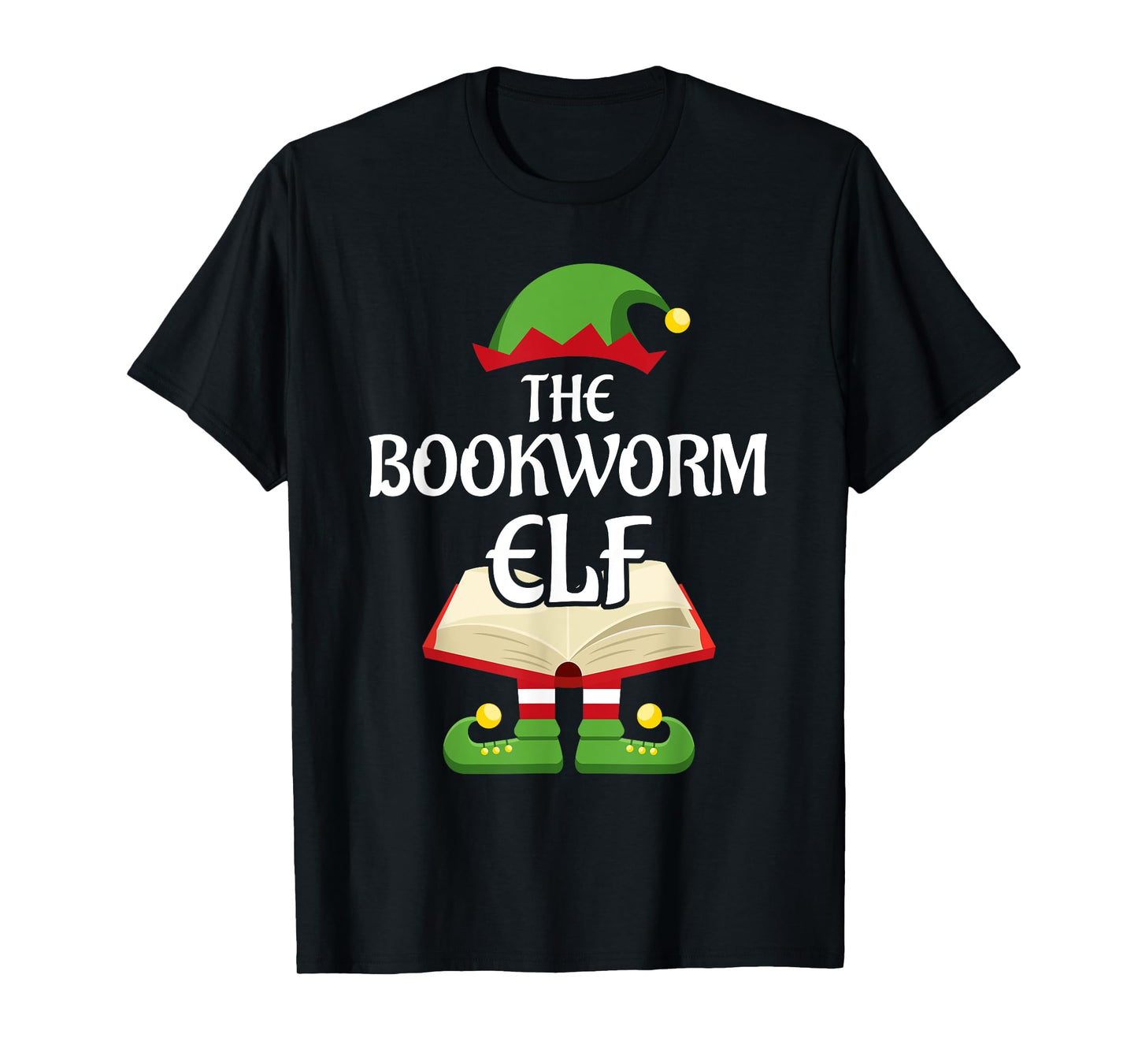 Bookworm Elf Family Matching Group Christmas Reading T-Shirt