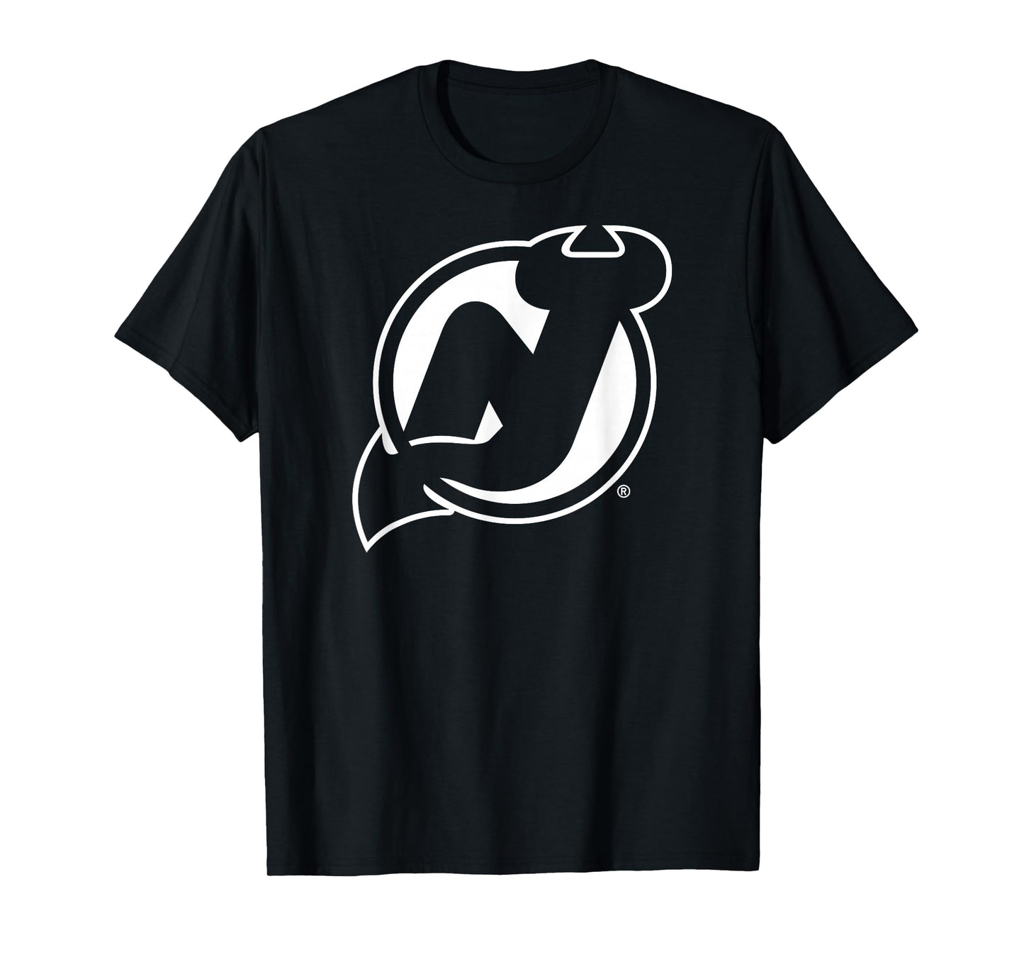 New Jersey Devils Two Tone Black NHL Officially Licensed T-Shirt