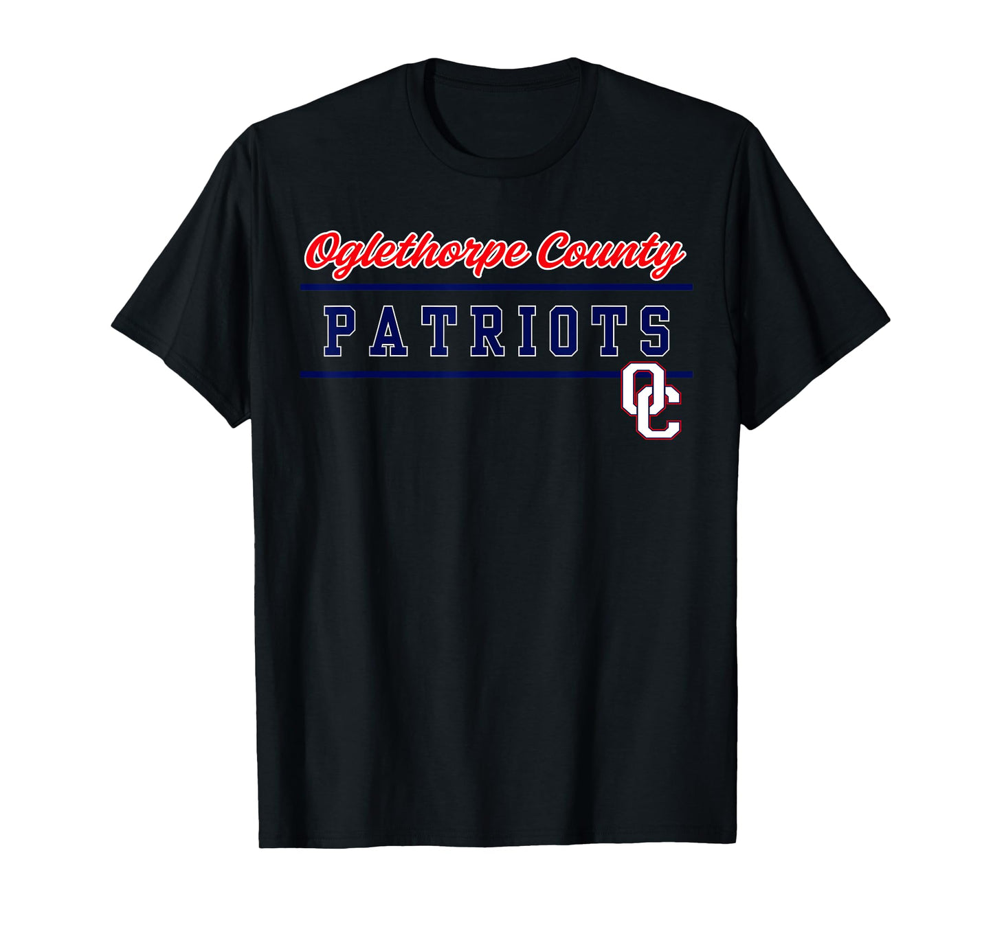 Oglethorpe County High School Patriots Lined Up T-Shirt