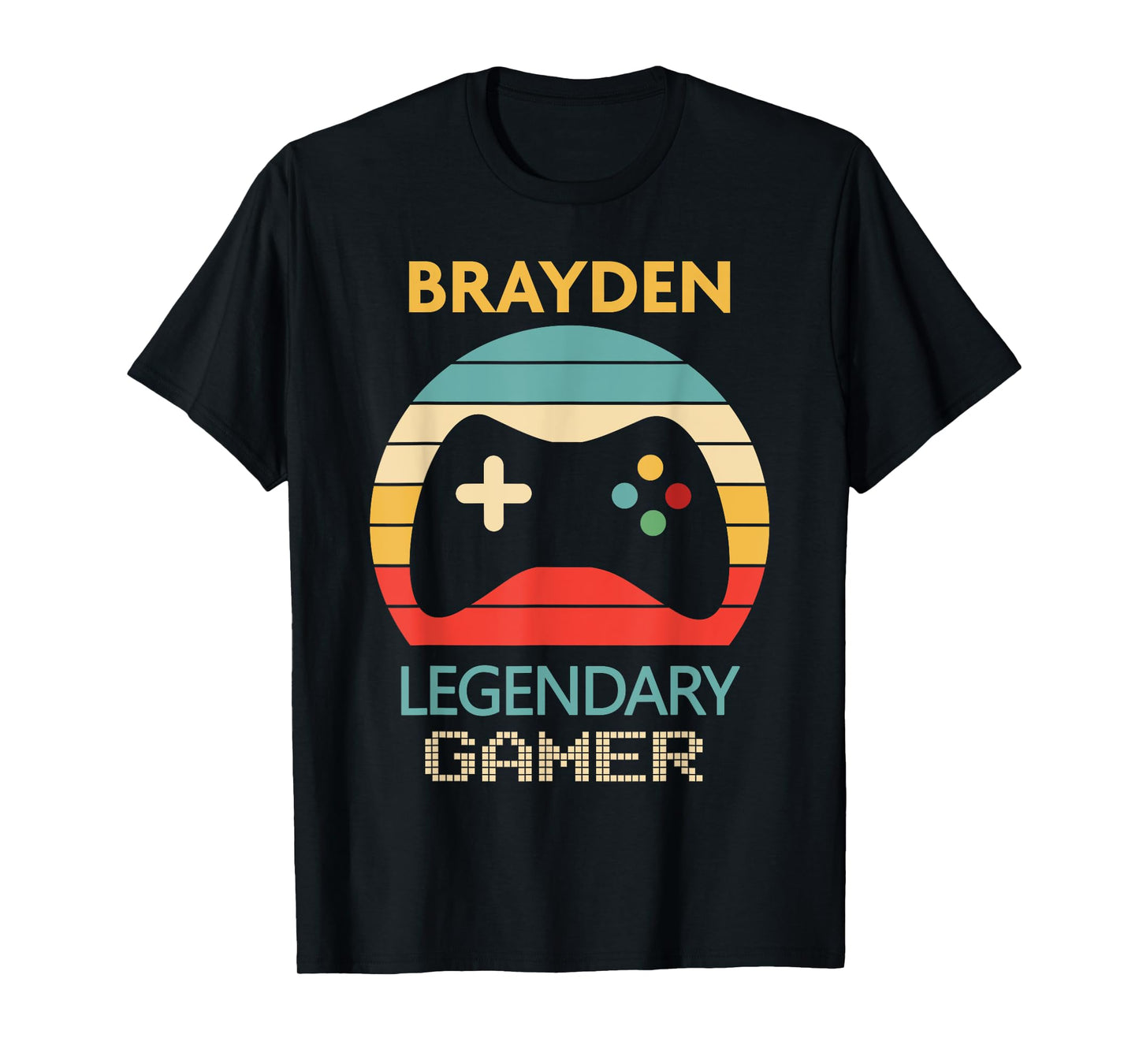 Brayden Name Gift - Personalized Legendary Gamer T-Shirt