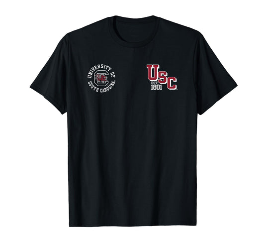 South Carolina Gamecocks Front/Back Retro Black T-Shirt