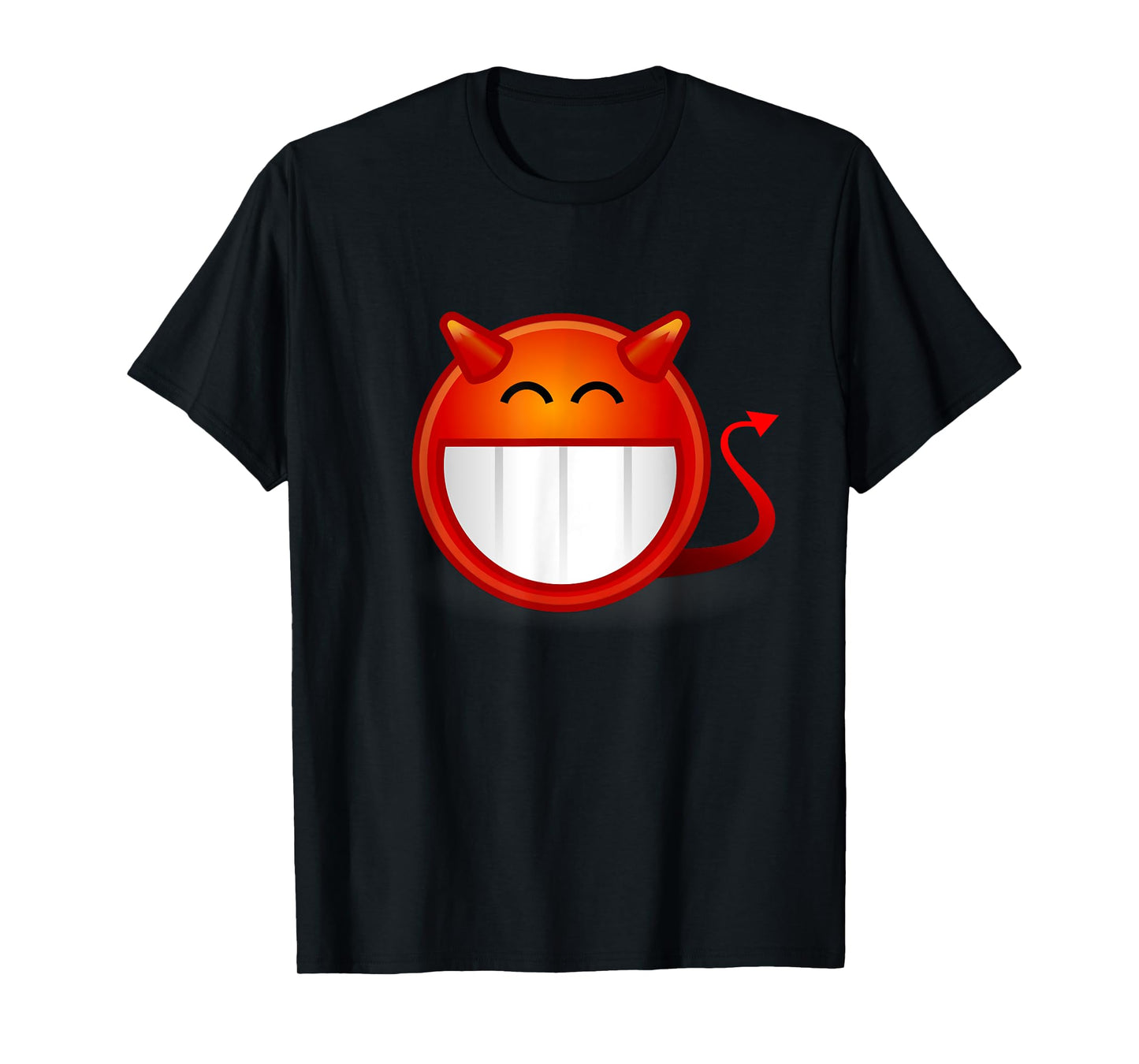 Evil Devil With Horns Emoticon T-Shirt - Satan - Lucifer 666