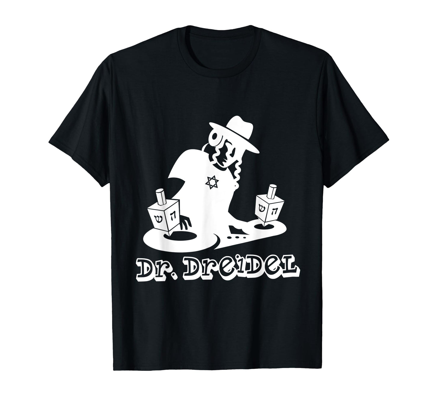 Hanukkah Hebrew Holiday Gift Funny Boys Teen DJ Dr Dreidel T-Shirt
