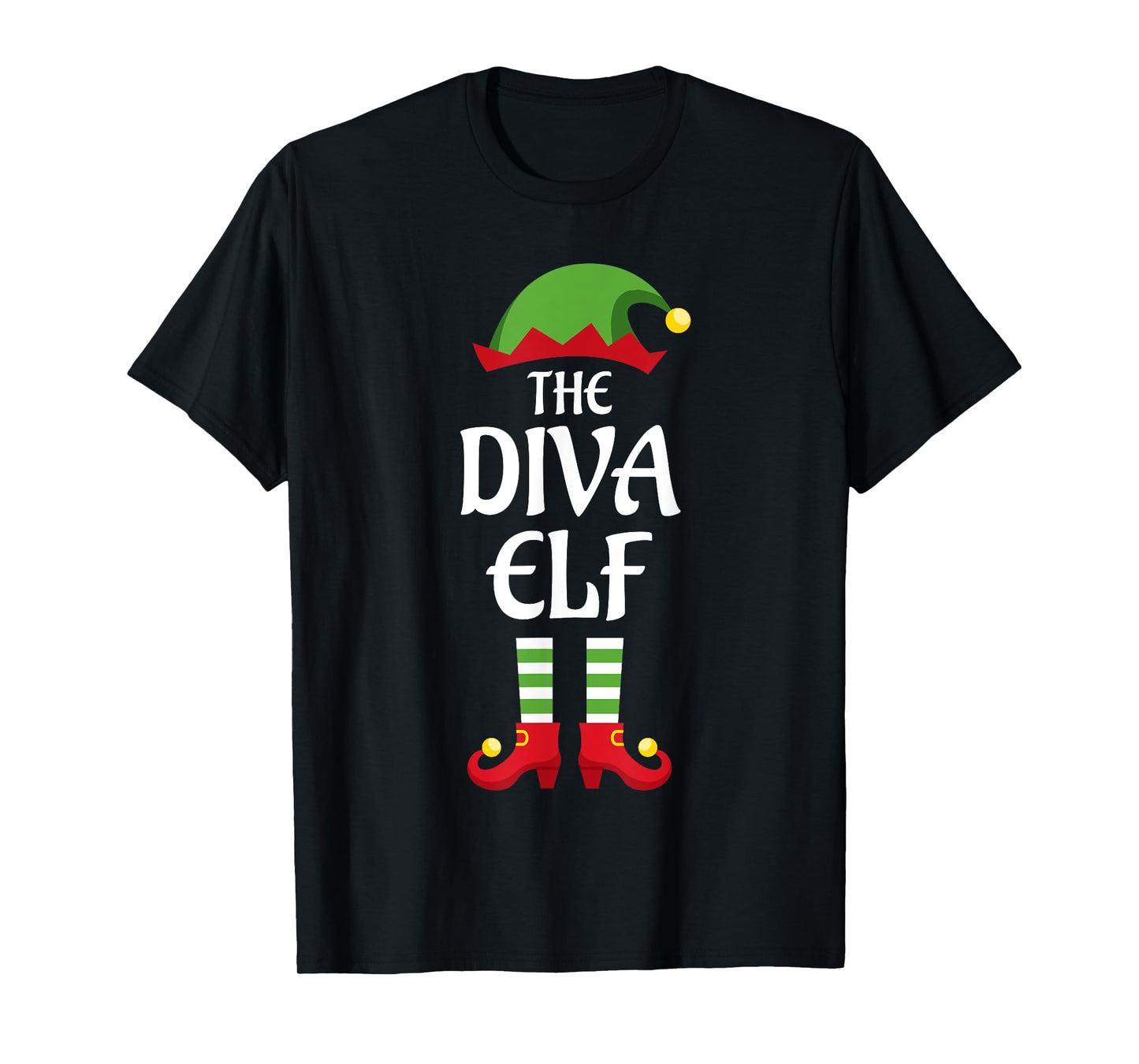 Diva Elf Family Matching Group Christmas Mom T-Shirt