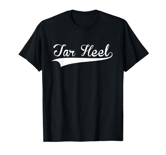 TAR HEEL Baseball Vintage Retro Font T-Shirt