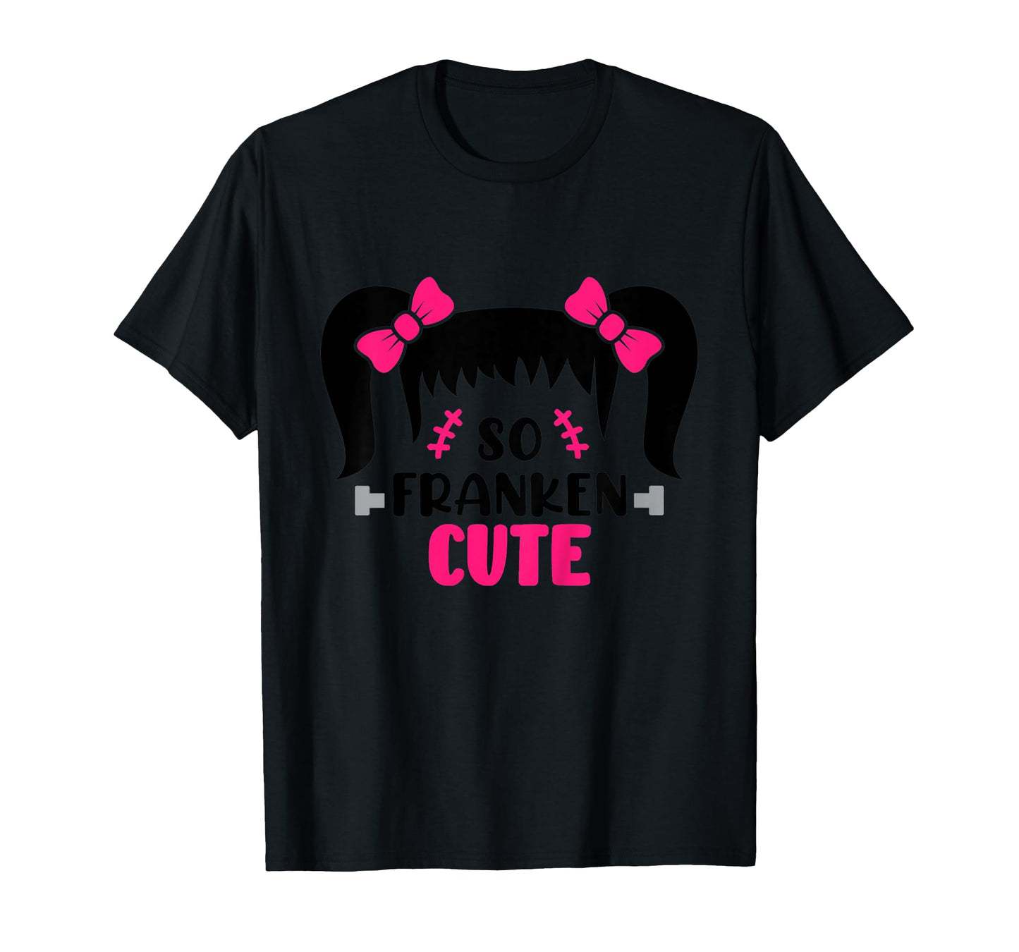Kids So Franken Cute Toddler Girl Halloween Costume Scary Funny T-Shirt