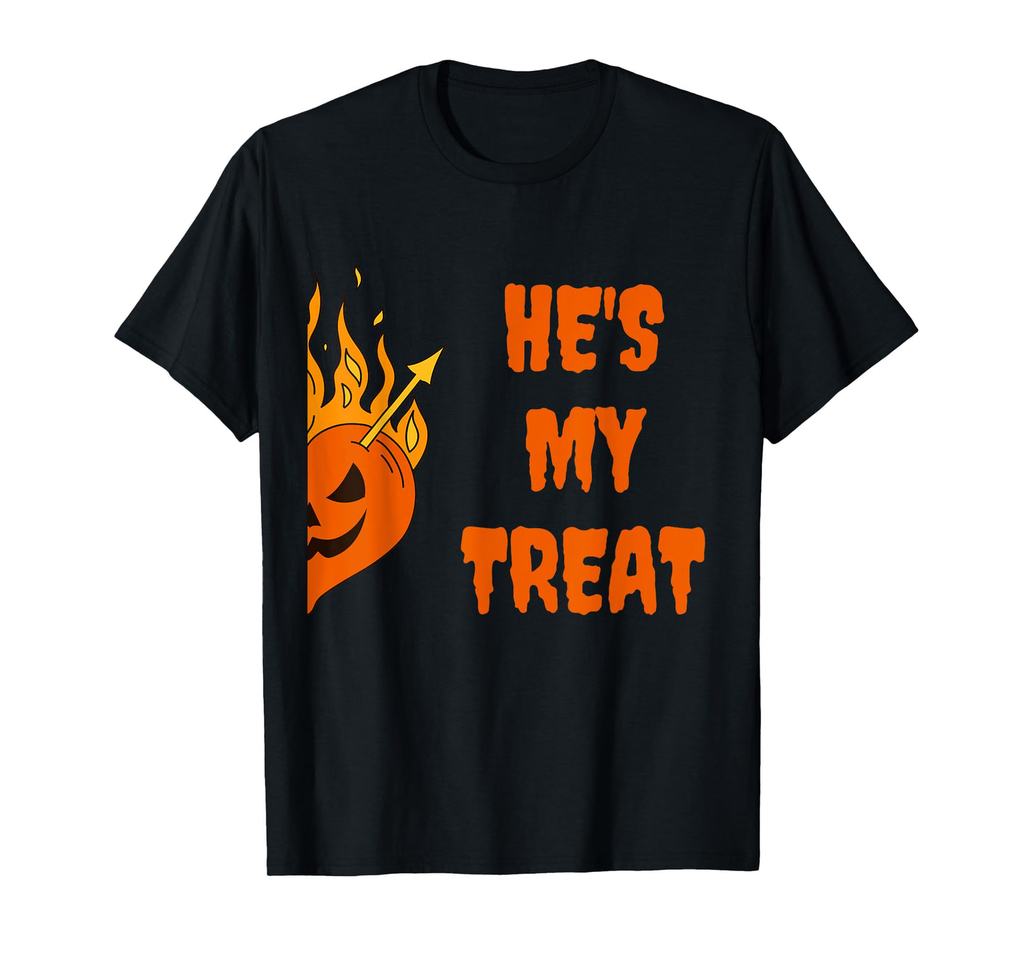 he's my treat she's my trick halloween matching set couples T-Shirt