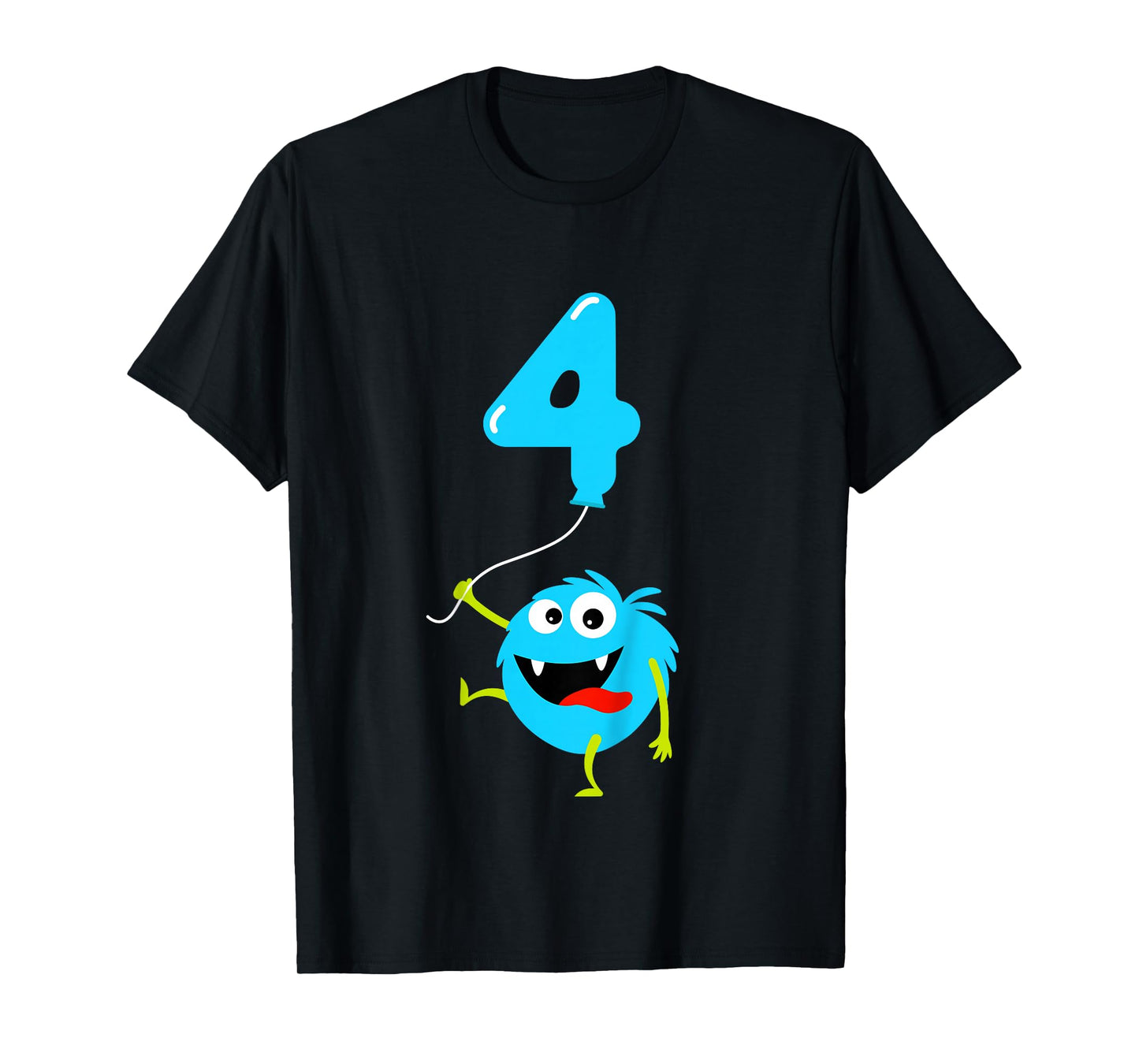 4th Birthday Cute Monster Gift Shirt For 4 Year Old Boys T-Shirt