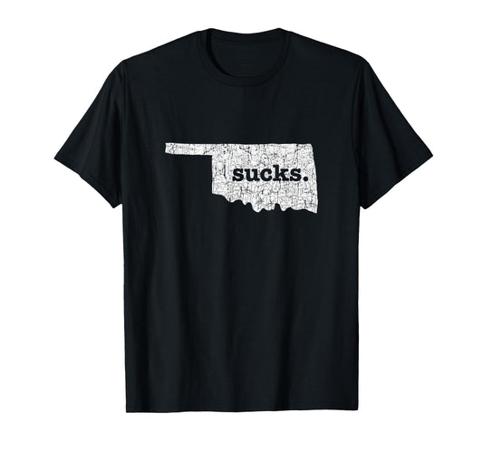 Oklahoma Sucks Funny Retro Style Gag T-Shirt