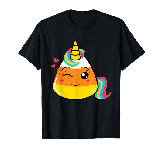 Halloween Candy Corn Unicorn Funny Men Women Kids Gifts T-Shirt