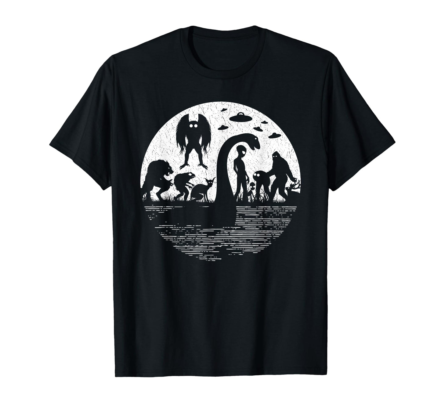 Bigfoot Loch Ness Monster Mothman And Aliens! Funny Cryptid T-Shirt