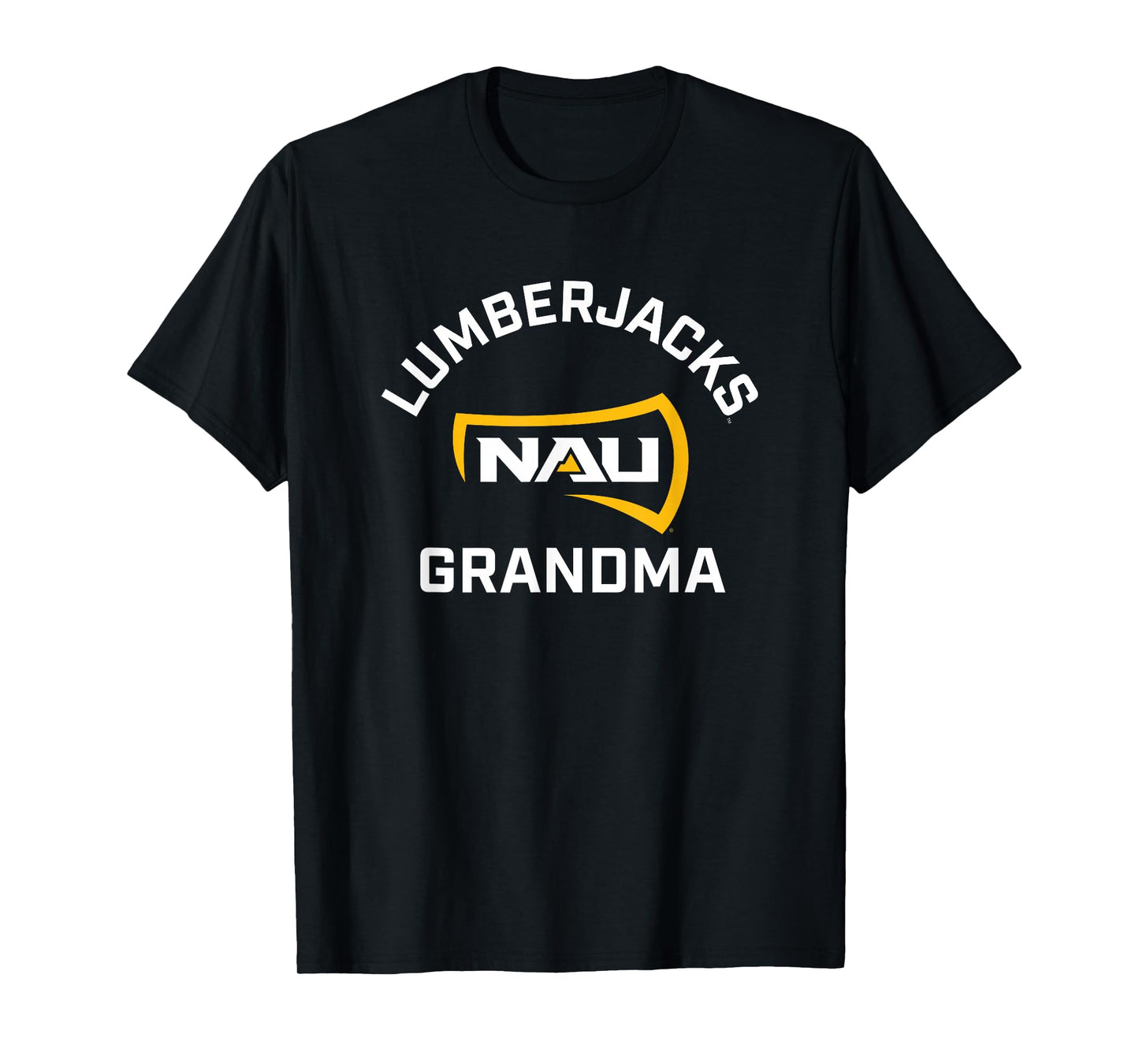 Campus Lab NAU Lumberjacks Arched Grandma T-Shirt - Blue, Unisex-Adults, Short Sleeve, Small