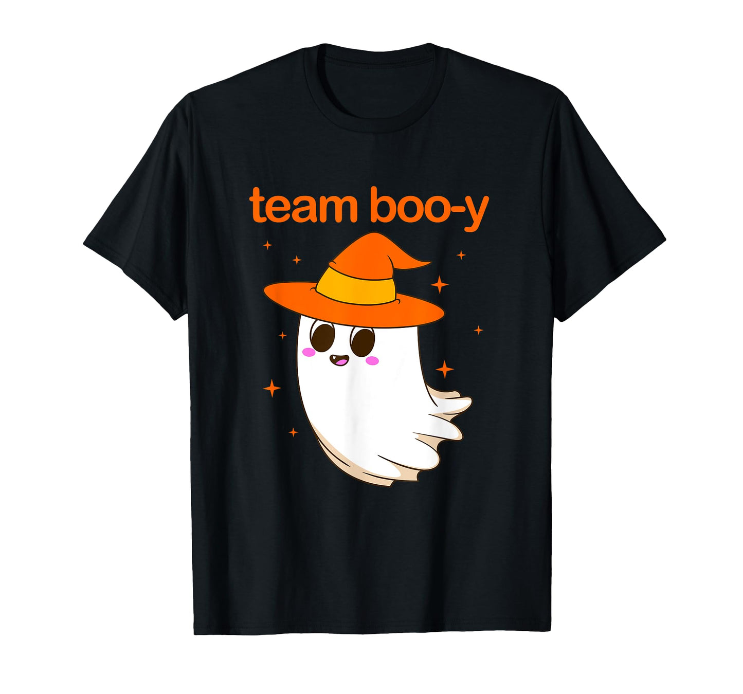 Cute Halloween Funny Gender Reveal Baby Boy Team Boo-y T-Shirt