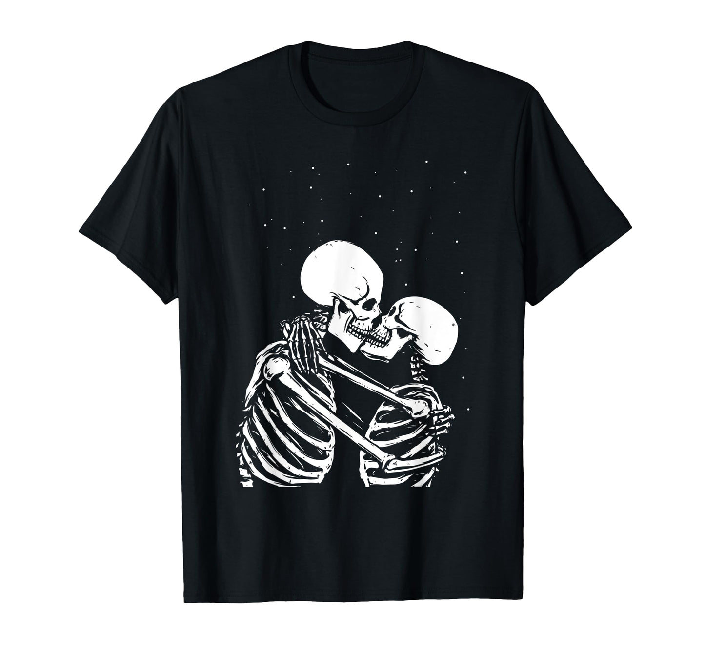 Skeleton Kissing Skull Couple Graphic Art Cool Goth-ic Gifts T-Shirt