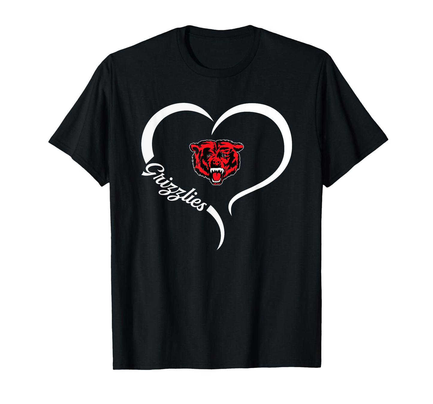 Northside Grizzlies Logo Half Heart Slogan HS T-Shirt