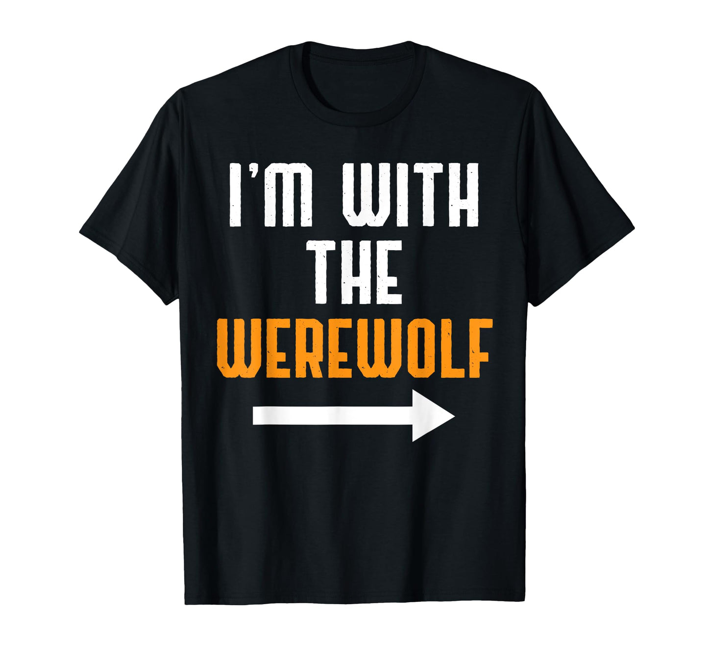 I'm With The Werewolf Shirt Costume Funny Halloween Couple T-Shirt