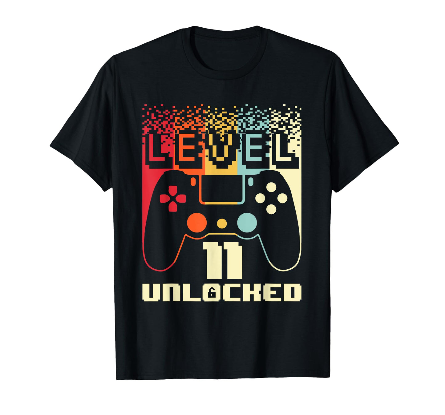 11th Birthday For Boys Level 11 Unlocked Gamer 11 Year Old T-Shirt