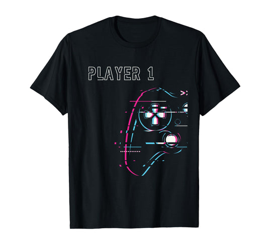 Gamer Couple - Player 1 Player 2 - Gamer Team T-Shirt