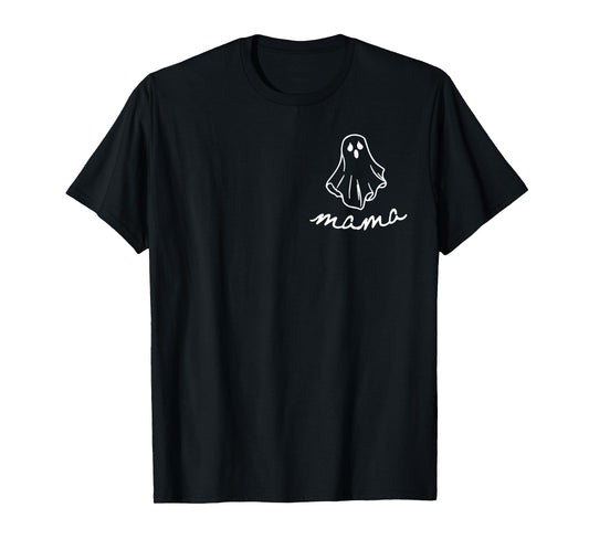 Mama Ghost Boo One Spooky Mama First Halloween Birthday Boy T-Shirt