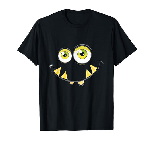 Monster Face Cute Halloween Costume Idea Kids Fun T-Shirt