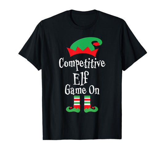 Fun Competitive Elf Game On Christmas Family Matching Group T-Shirt