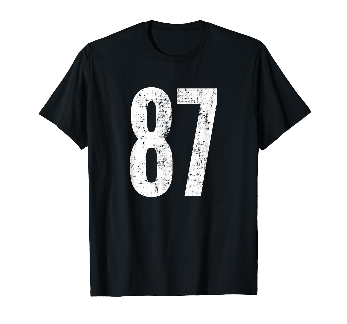 Number 87 Eighty-Seven Distressed Vintage Sport Team Players T-Shirt