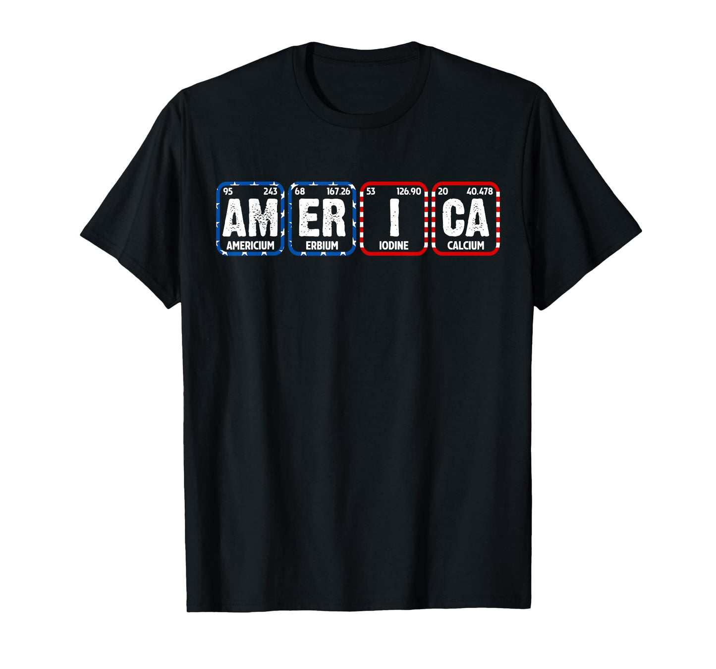 Patriotic USA Periodic Table America Chemistry Science T-Shirt