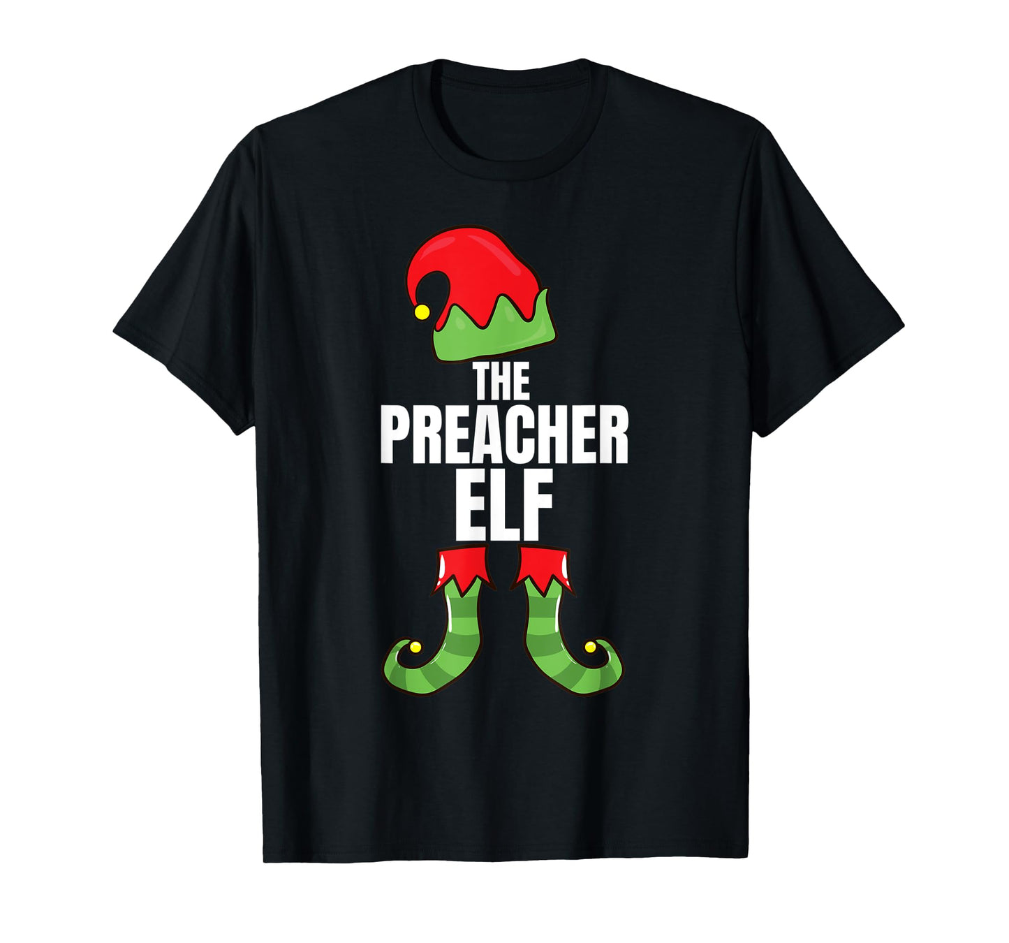 The Preacher Elf Matching Family Christmas Group Pajama T-Shirt