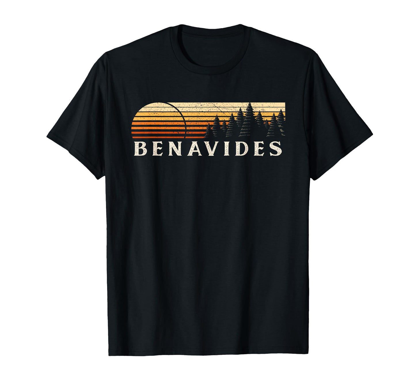 Benavides, TX Vintage Evergreen Sunset Eighties Retro T-Shirt