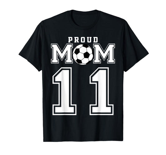 Number 11 Custom Proud Soccer Futbol Mom Personalized Women T-Shirt